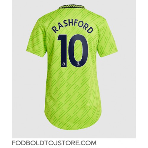 Manchester United Marcus Rashford #10 Tredjetrøje Dame 2022-23 Kortærmet